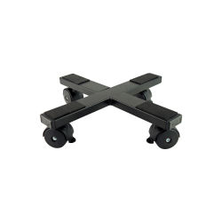 Carro para plantas de acero Tecnokit para interiores y exteriores, para macetas redondas y cuadradas, soporte para macetas de 30 cm y 40 cm con ruedas.