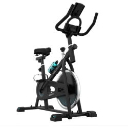 Cecotec Bicicleta Estática Indoor DrumFit Indoor 6000 Forcis. Volante de inercia de 6 Kg, Resistencia Manual, Monitor LCD
