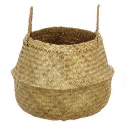 Factory Cuadros - Cesta Plegable Danilo Caña Natural / Macetero Planta - Dimensión 40 X 41 Cm