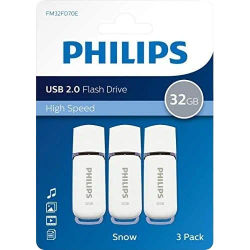 Philips Snow Edition-USB Memory Stick 2.0 (32 GB, 3 Units), Grey