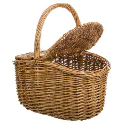 Cesta Con Tapas De Mimbre 21x32x0cm, El mejor complemento para tu hogar