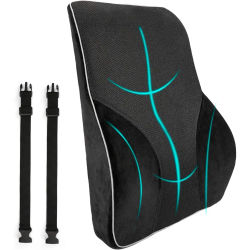 Carttiya Cojín Lumbar Coche, Almohada de Soporte Lumbar Ergonómica