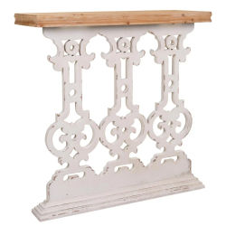 WANDERLUST DECO Recibidor de Madera Tallada | Mueble Elegante y Funcional | 81x30x82h Cm