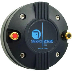 Seven Soundvector SVT3401 Driver de Compresión Tweeter Motor de Agudos Diafragma de Titanio 34mm Rosca 35mm Sensibilidad 107dB Potencia Nominal 40W AES 160W Peak para Altavoces Profesionales de 12"