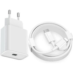 FGNS 25W USB C Rapido Cargador con 1Metro Cable compatible para iph 14/14 Pro/14 Pro Max/14 Plus/13/12/11/XS/XS MAX/XR/X, USBC Rápida Carga Cabezal Enchufe Adaptador Pared Charger Corrient