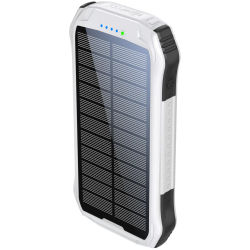 Boompods Neutron 10000 mAh Lithium Polymer Battery, White, portable power bank with 2 USB A outputs and 1 USB Type-C port for fast charging mobile phones.