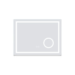 AICA Espejo de baño LED + Espejo de aumento + Bluetooth + Infinitamente regulable