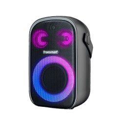 Tronsmart Halo 100 Altavoz Bluetooth 60W Potente, 5 luces LED modos, impermeable IPX6, altavoz exterior con Bluetooth 5.3 para fiestas 18 horas de reproducción, sonido estéreo.
