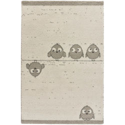 ATTICGO Alfombra de Interior Estilo Infantil en Blanco - Cranberry 662 | 115X170 cm