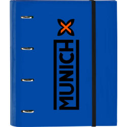 SAFTA CARPETA 4 ANILLAS 35MM CON RECAMBIO MUNICH "SUBMARINE" - Carpeta Anillas Licencia Oficial - Diseño Exclusivo - Ideal para Uso Diario - Material Duradero - Compatible con Hojas A4