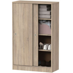 Miroytengo Armario Bajo Auxiliar Turín 2 Puertas 3 Estantes Cambrian Multiusos Almacenaje Mueble 120x74x33 cm