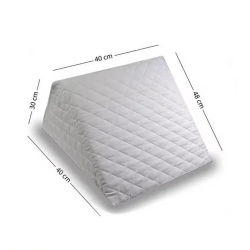 Almohada con forma de cuña sujeción de espalda y piernas cojín de lectura 40x30x48cm