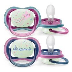 Philips Avent Chupete Ultra Air Nocturno Niña 6-18M 2 Unidades