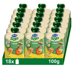 Hero pack de bolsitas tropical Para bebés desde 12 meses. 18x100g