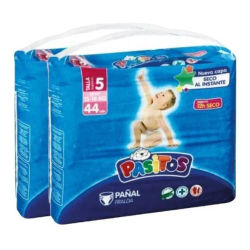 PACK de 2 - Pasitos - pañales de bebés Talla 5, 13-18 Kg