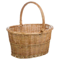 WANDERLUST DECO Cesta de Mimbre Versátil y Funcional - 42cm X 30cm - Ajustable en Altura