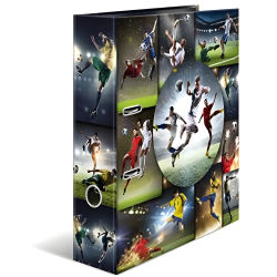 HERMA Archivador de anillas con palanca Deportivo con motivo Fútbol, A4, 70 mm, con estampado interior, 1 carpeta con motivos