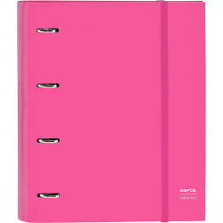 SAFTA CARPETA 4 ANILLAS 35MM CON RECAMBIO SAFTA FRESA - Carpeta Anillas Licencia Oficial - Diseño Exclusivo - Ideal para Uso Diario - Material Duradero - Compatible con Hojas A4