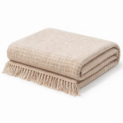 Manta Cubre Sofá Multiusos, Colcha Cubre Sofá Reversible con Flecos Largos, Plaid Decorativo para Sofá Cama Sillón, Manta Tejida Suave Antideslizante, Protector Sofá Salón, 125x180 / 180x260 / 230x260