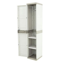 Armario Taquilla de resina | Titanium Beige | 35x44x176 cm | Mueble modular