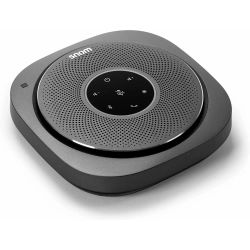 Snom C300 speaker phone in grey, portable speaker with 3W output, 5200 mAh battery, USB Type-C, and wireless connectivity for versatile use, ideal for any environment, making it a powerful portable