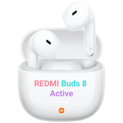Xiaomi Redmi Buds 8 Active - 37h Batería, Reducción Ruido Dual Mic AI, Driver 14.2mm, Bluetooth 5.4, IP54, AAC, Carga Rápida