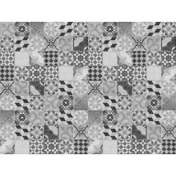 Viniliko, Alfombra de vinilo de alta calidad, Modelo Mosaico Vintage Gris
