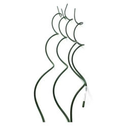 Tutores Espiral para Tomates Pack 12/24, Varillas para Plantas Trepadoras de Acero Plastificado Ø0,8 / Ø1,1 cm, Soporte para Tomates, Flores y Huerto, Jardinería Resistente Color Verde