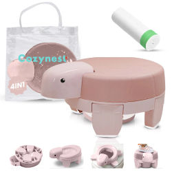 Orinal Portátil 4 en 1 Multifuncional para Bebés a Partir de 18 Meses - Asiento Reductor, Escalón y Tapa Antisalpicaduras Incluidos