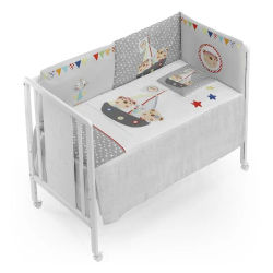 INTERBABY COORDINADO 3 PIEZAS EDREDON + ALMOHADA + CHICHONERA PIRATA