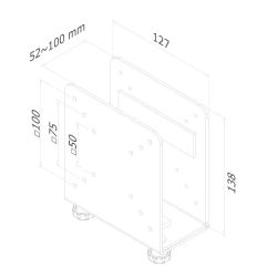 Soporte para Monitor Neomounts THINCLIENT-20 10KG