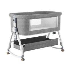 LUTODY - Cuna para bebés, Cuna colecho bebé, 3 en 1 convertible, Hasta 13 kg con mecedora, Altura ajustable, Inclinación, 4 ruedas con bloqueo de seguridad, Plegable, Colchón ergonómico incluido