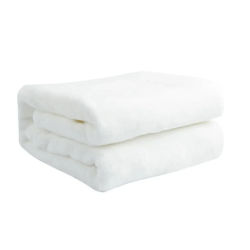 Manta Microfibra Suave para Sofá y Cama, Colcha Super Caliente para Adulto y Niño ,Sin Arrugas En Color Blanco, 160 x 130 cm