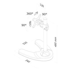 NewStar Soporte de Escritorio para Monitor Negro FPMA-D700 10-30 10kg