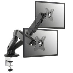 Equip - soporte doble monitor de 13" a 27" - inclinable, giratorio y articulado- escritorio - vesa - negro