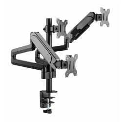 Gembird MA-DA3-01 soporte para monitor 68,6 cm (27") Negro Escritorio