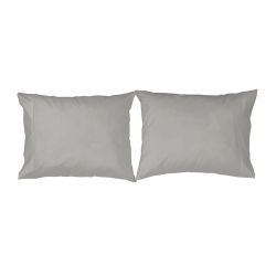 NAF NAF - 2 fundas de almohada 100% algodón CASUAL gris. Varios tamaños disponibles.