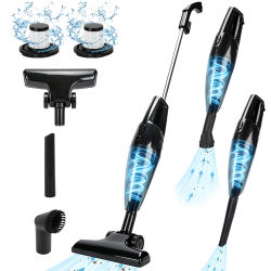 AIGOSTAR Aspiradora Vertical con Cable 2 en 1, Potente de 13 kPa. Suelo, Alfombra, Pelo de Mascota.(Capacidad de 1L, 600W)