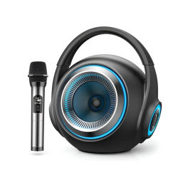 Altavoz Speed Sound Bluetooth Karaoke Portátil con Micrófono Inalámbrico y Luz LED