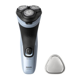 Philips Afeitadora S3000X | Uso en Seco y Mojado; Sistema de Cuchillas PowerCut; Cabezales flexibles 4D; Afeitado 40min / 1h de carga; Carga rápida 5min; 1 LED; Corta Patillas; Sólo sin cable; Carga