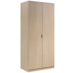 Miroytengo Armario ropero 2 puertas abatibles dormitorio habitación juvenil infantil mueble color roble 180x82x52 cm