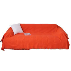 NEW & Almeritex 2000 Colcha Multiusos Sofa, Manta Foulard, Plaid para Cama, Cubresofa Cubrecama Naranja