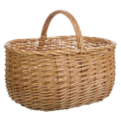Wonderlust Deco - Cesta de mimbre marrón 41x31x21/33h cm Marrón 41x31x21/33h cm