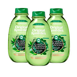 Garnier | Original Remedies Té Verde y 5 Plantas Beneficiosas Champú Detox - 3x400 ml