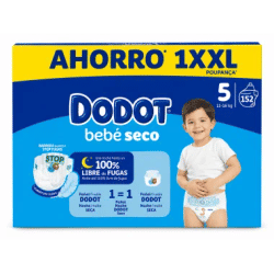 Pañales Dodot Talla 5 Mega Box XXL 152 Uds – Máxima Protección para Bebés Más Activos Dodot