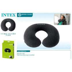 INTEX- Almohada de viaje hinchables inflable 36X30X10CM Cojin cervical hinchables para cuellos tejidos suaves y comodos de calidad