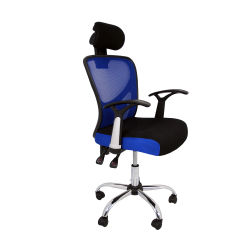 Furniture Style S.L. Silla de Escritorio Ergonómica Carla con Asiento Textil-rejilla Transpirable