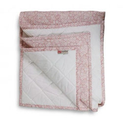 TAPIDECOR Plaid Manta Acolchada Flores Rosa Palo Pie de Cama 90-105 y 135-150 - Liberty Nude