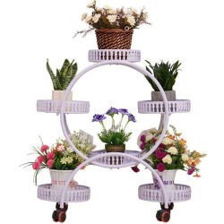 Estantes de Metal para plantas, soporte para macetas, Soporte múltiple para macetas, organizador de exhibición para interiores y exteriores, estante para macetas, jardín y balcón, DE 4 A 8 PLATAS