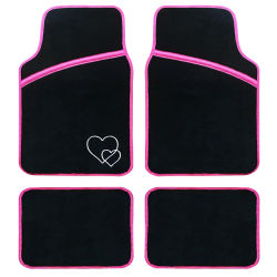 Enerfero-Alfombrillas Coche,Juego Alfombrillas para Coche , Alfombra de Moqueta para Vehículo, Antideslizantes-4 Piezas